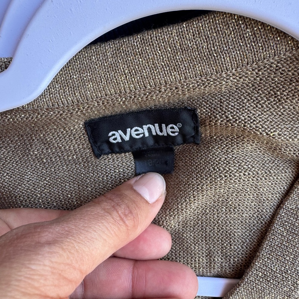 Avenue Shimmering Gold Knit Top - Picture 4 of 4